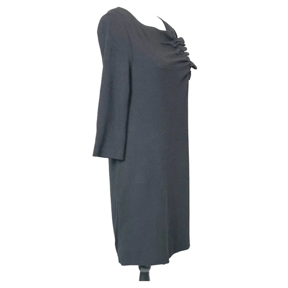 Kate Spade Black Livia Ponte Side Rushed Shift Dress Size 10‎